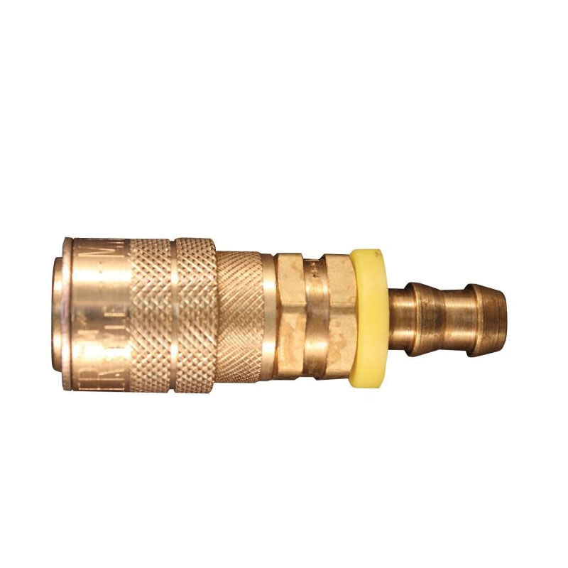 Milton 1717-6BK 1717 M-Style Safety Coupler, 3/8 in, Hose Barb, 300 psi, Solid Brass, Domestic
