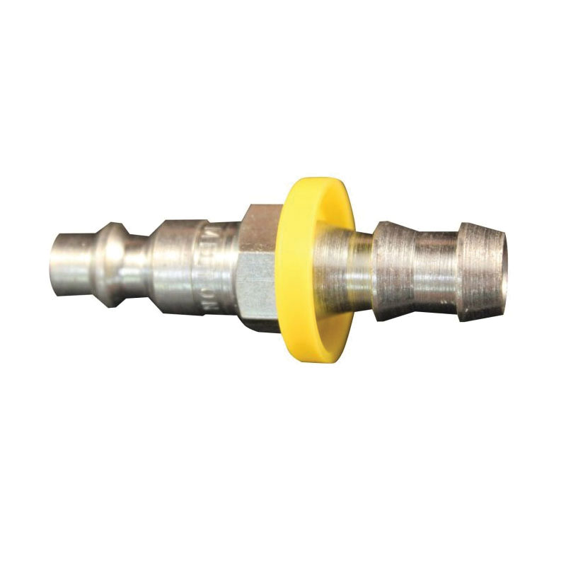 Milton 1736-4BK 1736 M-Style Push-On and Lock Plug, 1/4 in, Hose Barb, 300 psi, Solid Brass, Domestic