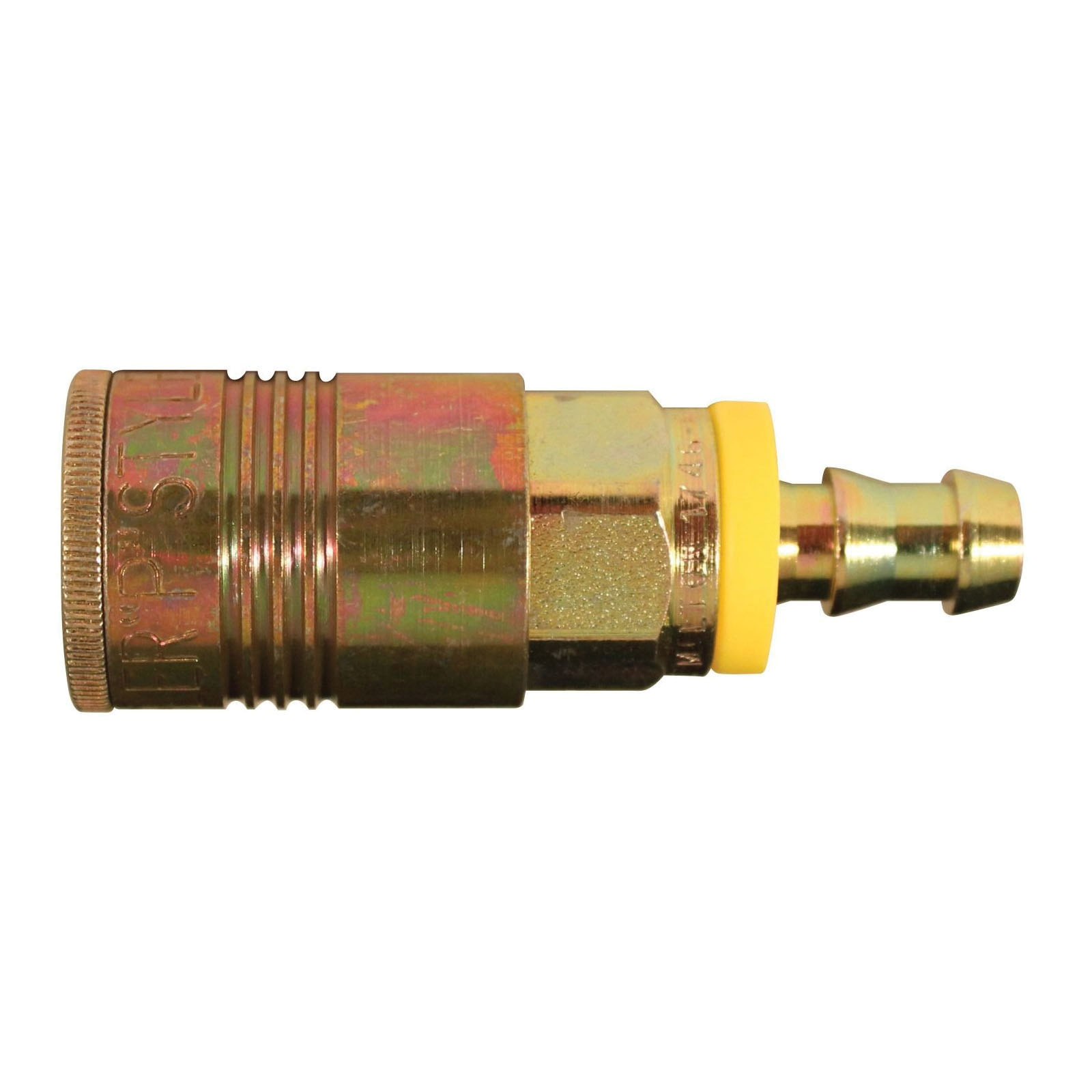 Milton 1746-6 1746 P-Style Push-On and Lock Coupler, 3/8 in, NPT x Hose Barb, 300 psi, Steel, Domestic