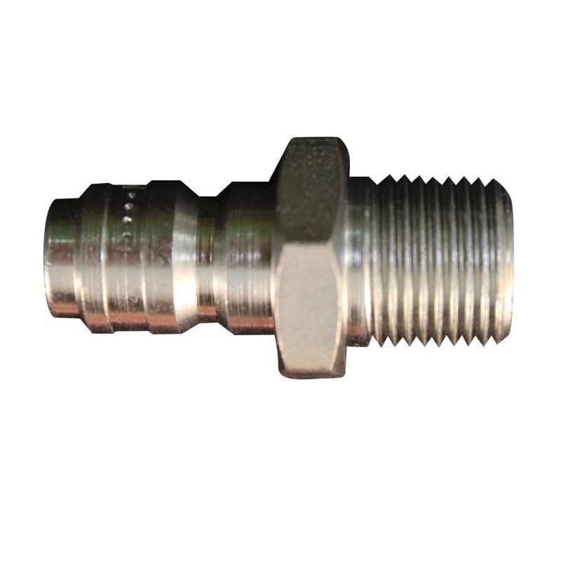Milton 1763 1700 Straight Through Plug, 1/4 in, MNPT, 5200 psi, Steel, Domestic