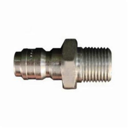 Milton 1767 L Style Straight Through Plug, 3/8 in MNPT, Case Hardened Steel, Domestic