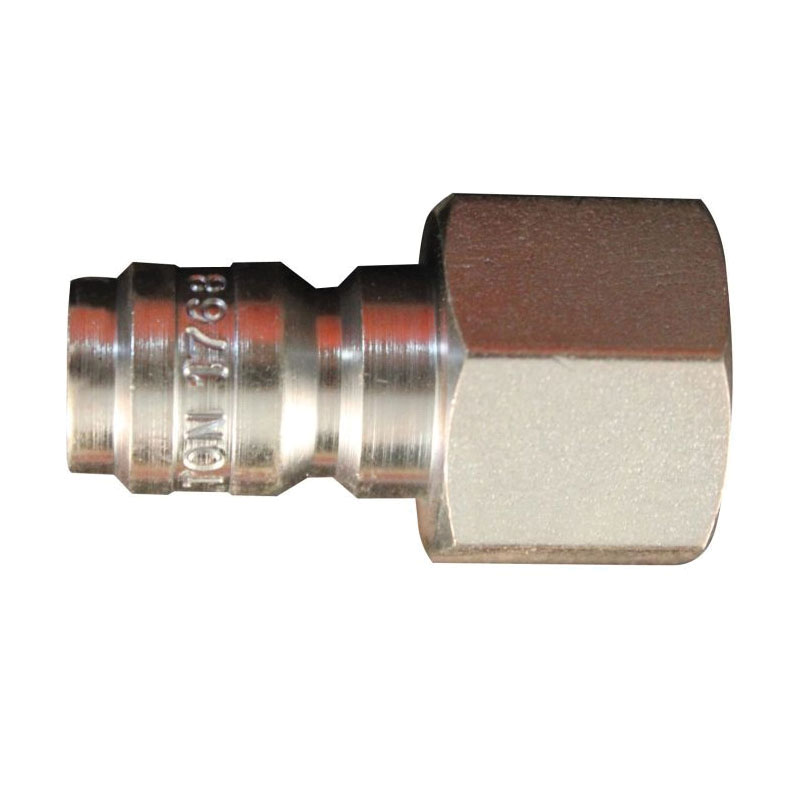 Milton 1768 1700 Straight Through Plug, 3/8 in, FNPT, 2700 psi, Steel, Domestic