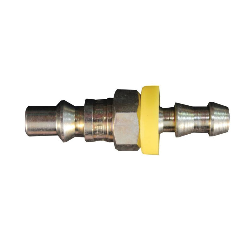 Milton 1777-6 1700 A-Style Plug, 1/4 in, Push-On/Lock Hose Barb, 300 psi, Steel, Domestic