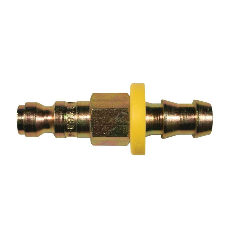 Milton 1783-6 1700 T-Style Plug, 3/8 in, Push-On/Lock Hose Barb, 300 psi, Steel, Domestic