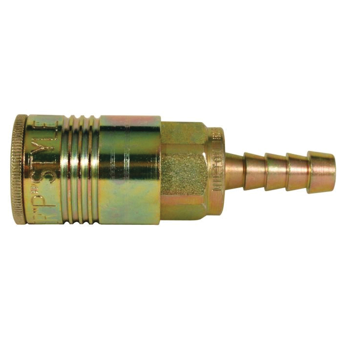 Milton 1806-6 P Style Coupler, 3/8 in, Hose Barb, Steel, Domestic