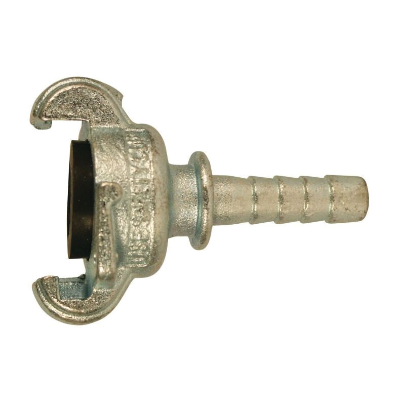 Milton 1862-6 1800 2-Claw Twist Lock Universal Coupler, 1/2 in, Hose Barb, Malleable Iron