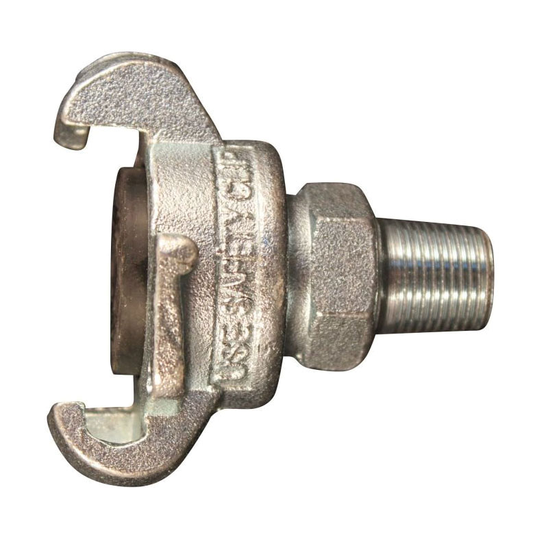Milton 1863-2 1800 2-Claw Twist Lock Universal Coupler, 1/4 in, MNPT, Malleable Iron