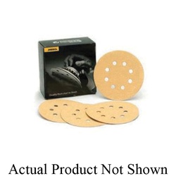 Mirka 23-321-080 Bulldog Gold 23 PSA Vacuum Disc, 5 in Dia Disc, P80 Grit, Aluminum Oxide Abrasive, Latex Paper Backing