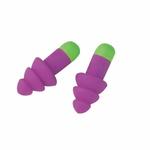 Moldex 6400 Rockets Multi-Use Earplugs, 27 dB Noise Reduction, Flange Shape, ANSI S3.19-1974, Reusable, Uncorded Design