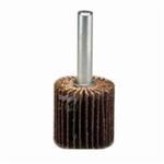 Norton 63642502621 R265 Mini Flap Wheel With 1/4 in Steel Shank, 3 in Dia Wheel, 1 in W Face, 1/4 in Dia Shank, 80 Grit, Medium Grade, Aluminum Oxide Abrasive
