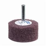 Norton Bear-Tex 66261051719 Spindle Mounted Non-Woven Flap Wheel, 3 in Dia Wheel, 1 in W Face, 1/4 in Dia Shank, 240 Grit, Very Fine Grade, Aluminum Oxide Abrasive