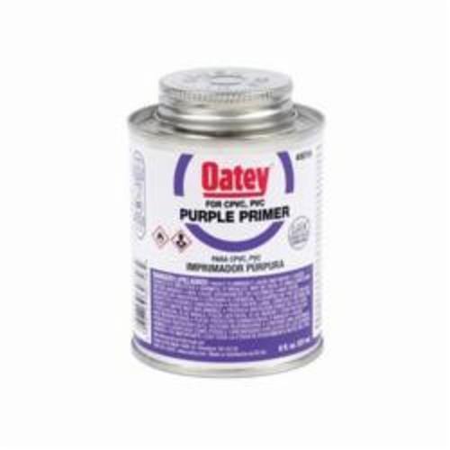 Oatey 30756 Primer, For Use With PVC and CPVC Pipe and Fittings, Purple, 8 oz Container