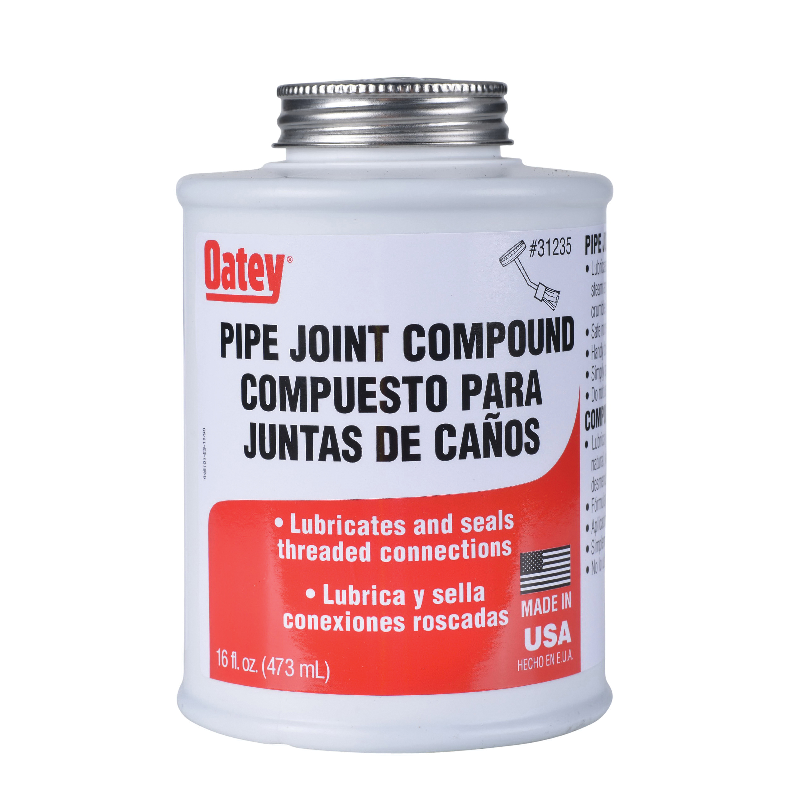 Oatey 31235 Pipe Joint Compound, 16 oz, Gray