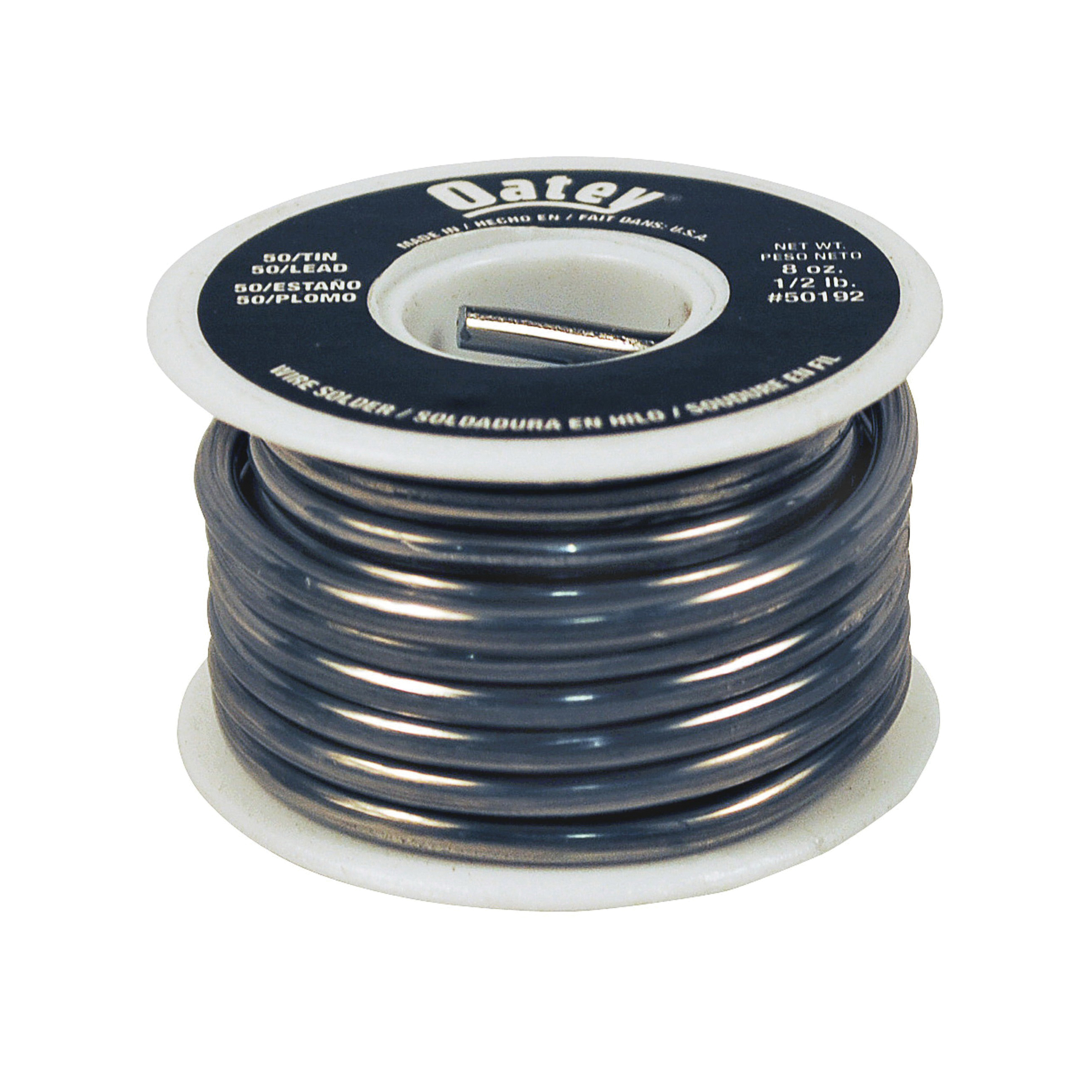 Oatey 50192 Silver Wire Solder, 361 to 460 deg F Melting, 0.5 lb, Alloy
