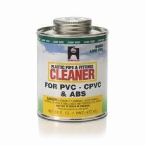 Hercules 60664 All Purpose Plastic Pipe and Fitting Cleaner, Clear, 16 oz Dauber In Bottle
