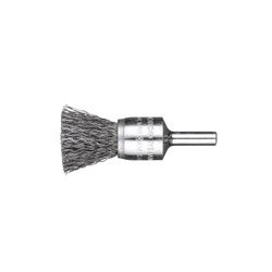 PFERD 145623 Universal Line End Brush, 1 in Dia Brush, Knot, 0.02 in Dia Filament/Wire, Carbon Steel Fill, 1 in L Trim