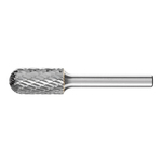 PFERD 22216 High Performance Line TOUGH Cut Premium Grade Boring Head Arbor, Radius End, Cylindrical - Radius End (Shape SC) Head, 1/2 in Dia Head, 1 in L of Cut, 2-3/4 in OAL, Double Cut Cut