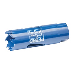 PFERD 29102 LS Series Hole Saw, 11/16 in Dia, 1-3/8 in D Cutting, Bi-Metal Cutting Edge