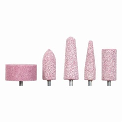 PFERD 39000 Premium Grade Mounted Point Set, 23 Pieces, 1/4 in Dia Shank, Vitrified Bond, Hardness Grade O, 30 Grit, Aluminum Oxide