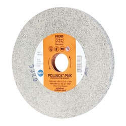 PFERD Polinox 48202 Convolute Non-Woven Abrasive Wheel, 6 in Dia, 1 in Center Hole, 1/2 in W Face, Fine Grade, Silicon Carbide Abrasive