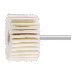 PFERD 48546 Shaft Mounted Flap Wheel, 2 in Dia Wheel, 1 in W Face, 1/4 in Dia Shank, Felt Abrasive