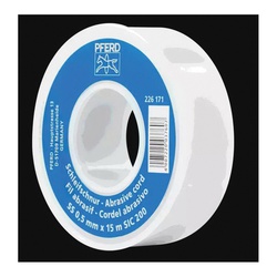 PFERD 49900 Abrasive Cord, 16 yd L, 200 Grit, Silicon Carbide Abrasive