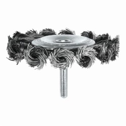 PFERD 763933 Universal Line PSF Wheel Brush, 4 in Dia Brush, 0.014 in Dia Knot Filament/Wire