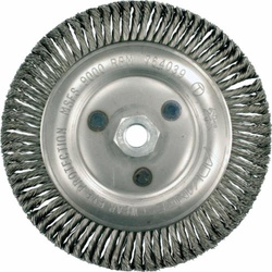 PFERD 764022 Universal Line PSF Wheel Brush, 6 in Dia Brush, 0.02 in Dia Stringer Bead Knot Filament/Wire, 5/8-11 Arbor Hole