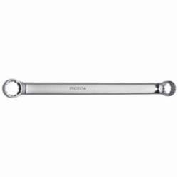 Proto J1122SPL Box End Wrench, 3/8 x 7/16 in Wrench, 12 Points, 15 deg Offset, 8-1/4 in OAL, Steel, Polished Chrome, ANSI B107.7, AS954, MS-83717, MILW-8982D