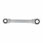 Proto J1192SPL Reversible Box End Wrench, 3/8 x 7/16 in Wrench, 12 Points, 15 deg Offset, 5-1/2 in OAL, Chrome Vanadium Steel, Polished Chrome/Black, Federal GGG-W-001405
