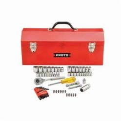 Proto J47065-1A Socket Set, 6/12 Points, 1/4 and 3/8 in Drive, 65 Pieces
