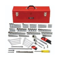 Proto J47184-1A Socket Set, 6/12 Points, 1/4 in, 3/8 in, 1/2 in Drive, 184 Pieces