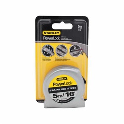 Stanley PowerLock STHT33457 PowerLock Tape Rule, 26 ft L x 3/4 in W Blade, Stainless Steel Blade