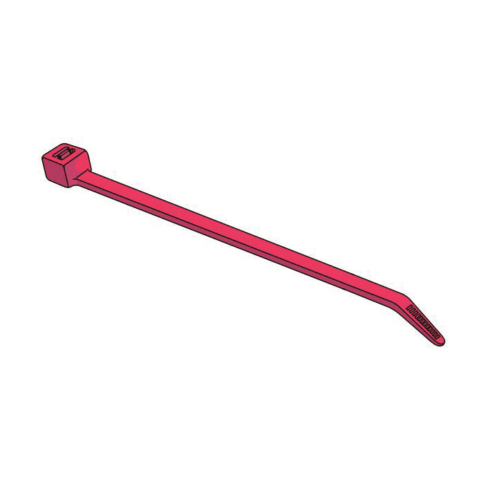QuickCable 502208-100 Cable Tie, 9.8 in L x 0.14 in W, Nylon 6/6, Fluorescent Pink
