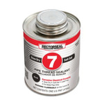 RectorSeal No. 7 17432 Pipe Thread Sealant, 1 pt Brush In Cap Bottle, Black