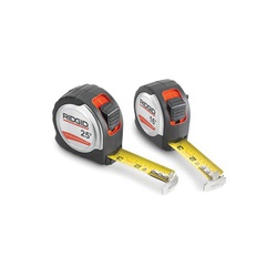 RIDGID 20218 625 Magnetic Measuring Tape With Belt Clip, 25 ft L x 3/8 in W Blade, Stainless Steel, Imperial