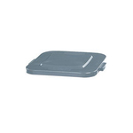 Rubbermaid Brute FG353900GRAY Square Trash Can Lid, 24 in L x 24 in W x 2 in H Outside, HDPE, Gray