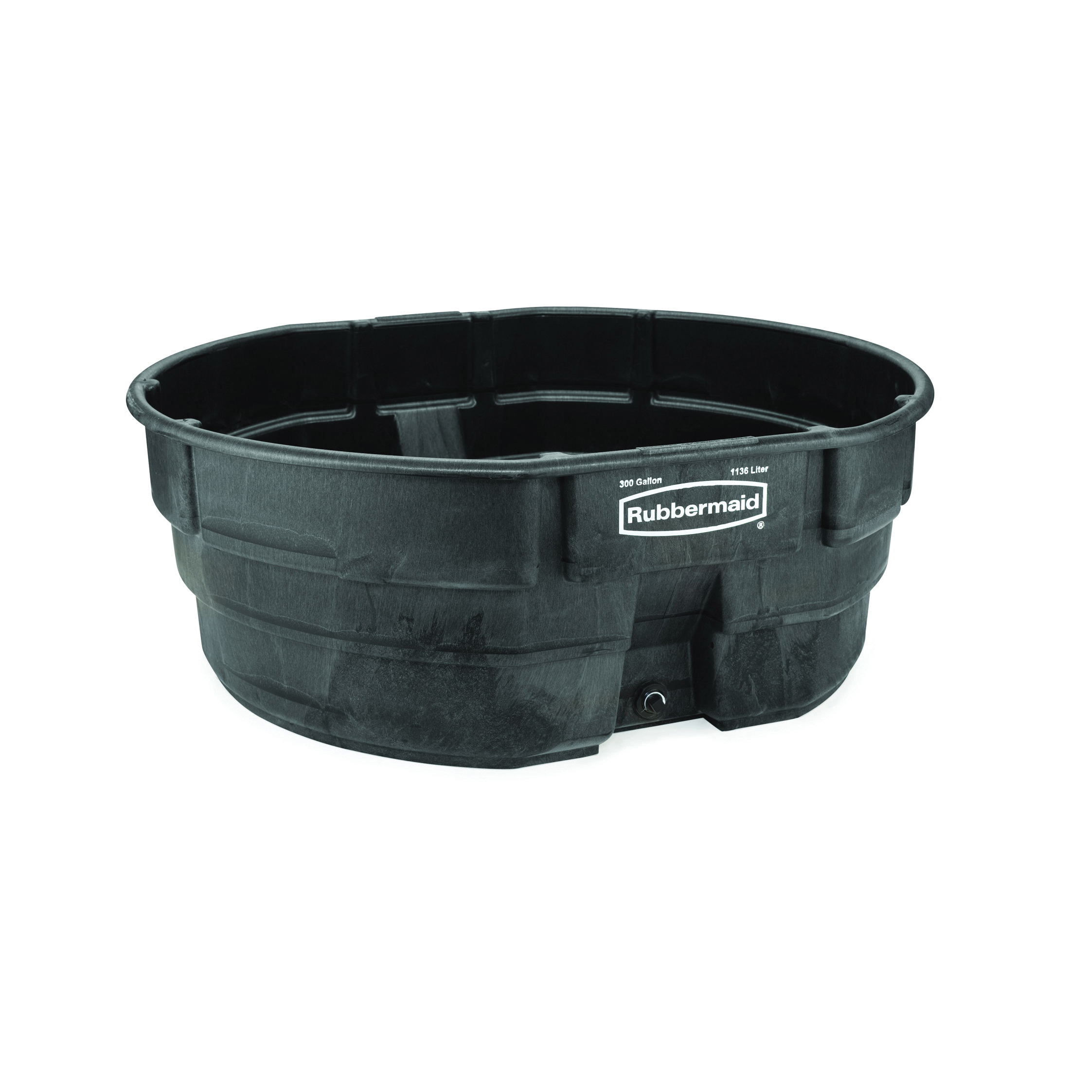 Rubbermaid FG424700BLA Structural Foam Stock Tank, 63.2 in L x 69 in W x 25 in H Outside, 300 gal, High Density Structural Resin