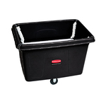 Rubbermaid FG461200BLA Standard Duty Cube Truck, 12 cu-ft Volume, 400 lb Load, Black, HDPE, 42.8 in OAL