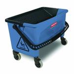 Rubbermaid FGQ93000BLUE Finish Bucket, 28 qt Capacity, 14.7 in L, Plastic Handle, Plastic, Blue