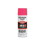 Rust-Oleum 1659830 1600 System Multi-Purpose Enamel Spray Paint, 12 oz Container, Liquid Form, Fluorescent Pink, 12 to 15 sq-ft/can Coverage