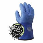 SHOWA 282L-09 Insulated General Purpose Gloves, Cold Weather/Coated, L/SZ 9, Polyurethane Palm, 10 ga Acrylic, Blue/Yellow, Gauntlet/Knit Wrist Cuff, Micro Ventilated Polyurethane Coating, Resists: Abrasion, Blade Cut, Puncture, Tear and Water, Textured