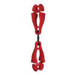 Squids 19413 3420 Dual Clip Swiveling Glove Holder, Acetal Copolymer/Thermoplastic Polyurethane, Red
