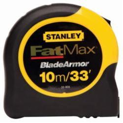 Stanley FatMax 33-805 Tape Rule, 33 ft L x 1-1/4 in W Blade, Steel Blade