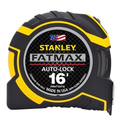 Stanley FATMAX FMHT33316 Measuring Tape With Belt Clip, 16 ft L x 1-1/4 in W Blade, BladeArmor Steel Blade, Imperial Measuring System, 1/16 in Graduation