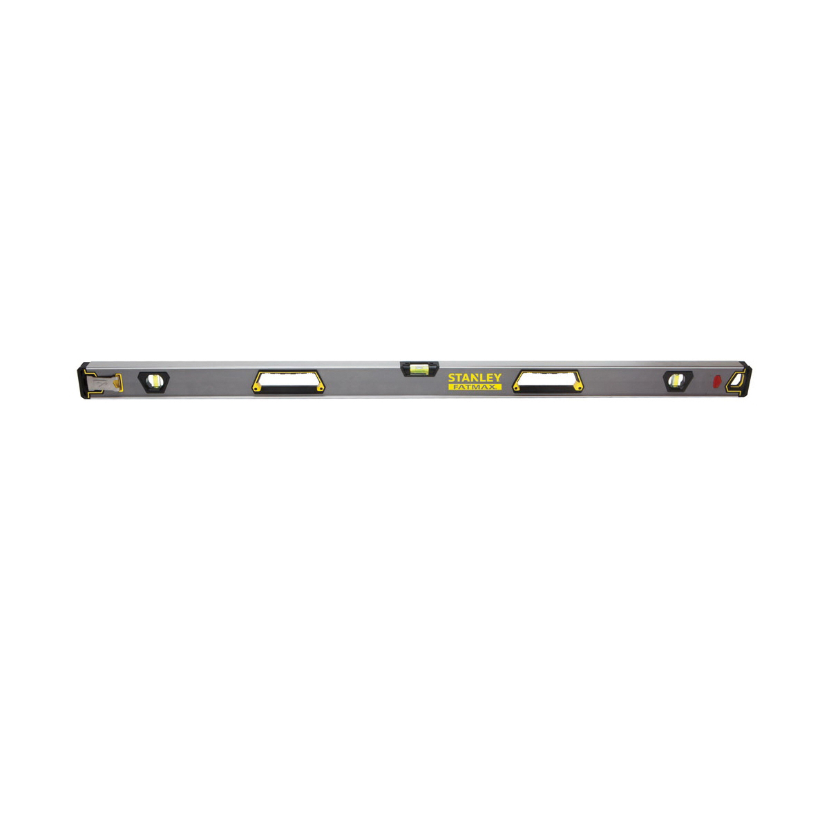 Stanley FatMax FMHT42400 Non-Magnetic Premium Box Beam Level With Hook, 48 in L, 3 Vials, Aluminum, (1) Level/(2) Plumb Vial Position, 0.0005 in Accuracy