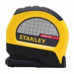 Stanley LeverLock STHT33281L Tape Rule With Belt Clip, 25 ft L x 1 in W Blade, Steel Blade, Imperial/Metric Measuring System, 1/16 in Graduation
