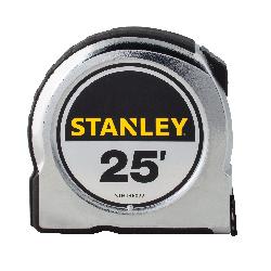 Stanley STHT36077S Measuring Tape, 25 ft L x 1 in W Blade, Yellow Steel Blade, Imperial Measuring System, 1/16 in Graduation