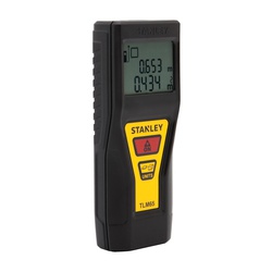 Stanley STHT77032 Lightweight Ultra Compact Laser Distance Measurer, Plastic, 65 ft Measuring, +/-1/16 in Accuracy, LED Display, AAA Alkaline Battery