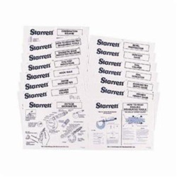 Starrett 1715 3-Ring Notebook Educational Chart, 17 Pages